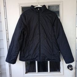 Womens FADED GLORY Size M Reversible Puffer Jacket Coat Satin and Matte Black