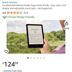 Kindle Paperwhite 8g