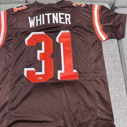 Donte Whitner Signed Autograph Custom Jersey - Beckett Coa - Cleveland Browns