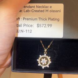 Lab Created Moissanite Diamond Pendant 