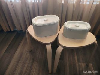 IKEA beige Oval Storage Containers with Lids – Set of 2