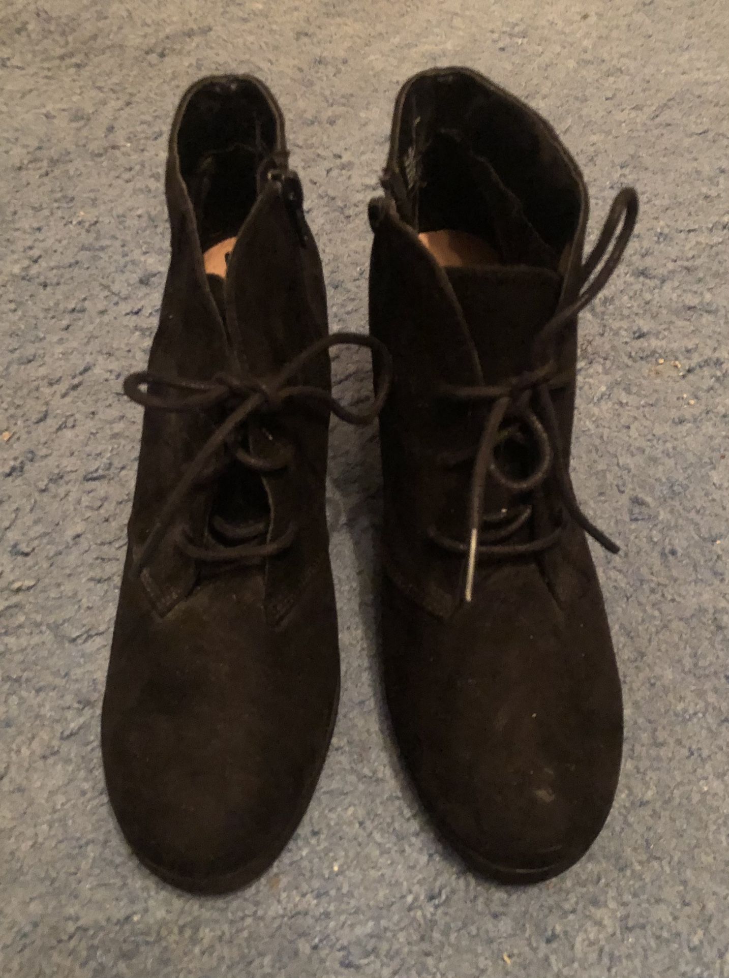 Merona Black Suede Booties