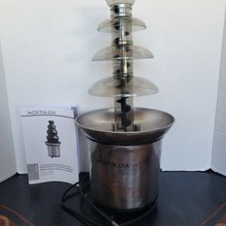 Nostalgia 4 Tier Stainless Steel Chocolate Fondue Fountain