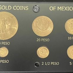 Complete Centenario 6 Coin Set w/ Display 