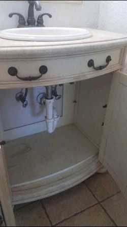 Vintage Vanity And Matching Mirror 