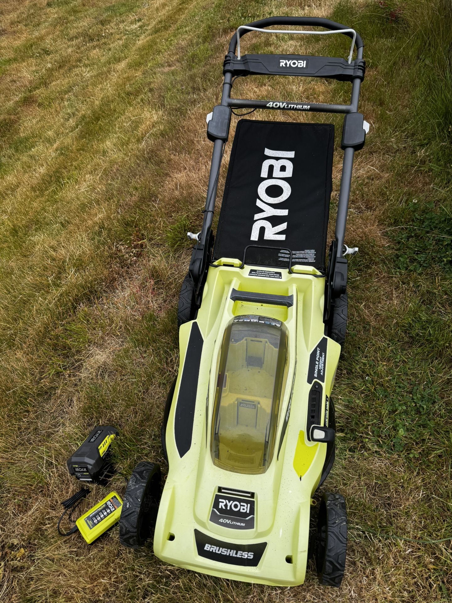 Ryobi 40v 20 Inch Lawnmower With Battery And Charger