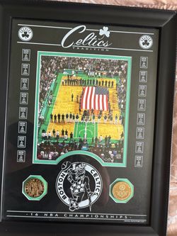 Boston Celtics 16 NBA Championships Framed Photo Coin Display
