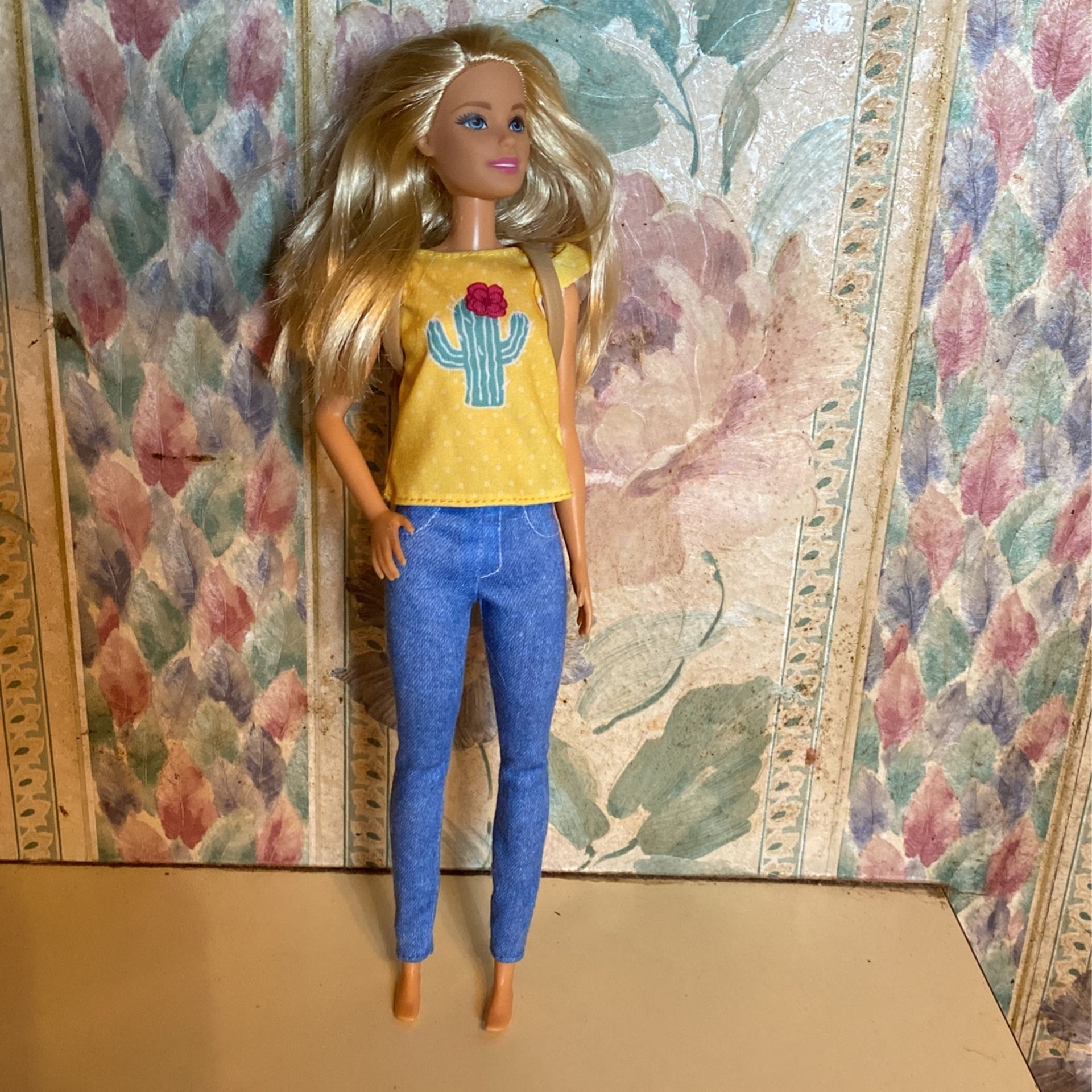 Barbie Doll hiker with backpack jeans and a top 11 inches