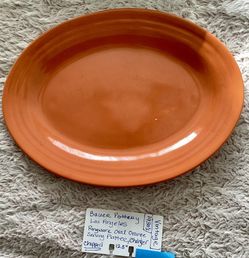 Vintage Bauer Ring Ware 1930s Charger/Serving Platter Orange
