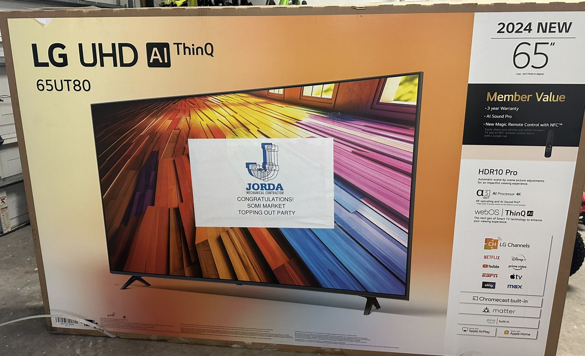 LG UHD 65 Inches , New In Box