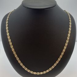 14K GOLD TWO TONE CHAIN. NEW.
