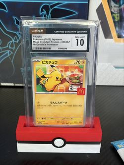 Pokemon burgerchu Aka (pikachu) McDonald’s Promo CGC 10 Slab