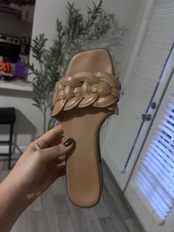 Nude sandals size 9