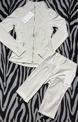 White And Gold Lululemon Set