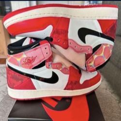 New Jordan 1 Spider-Man Men’s 6=womens 7.5 