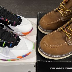 Men’s Work Boots And Jordans Brand New