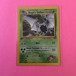 1st edition Koga’s Golbat 46/132 Pokemon Card from Gym Challenge 