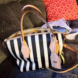 Black and white purse