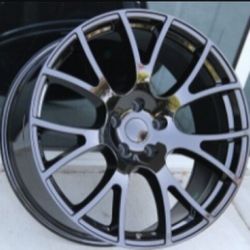 Dodge Durango 2 New Stuart’s Gloss Blk Rims Tires Set
