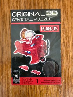 BePuzzled Original 3D Crystal Puzzle Peanuts Flying Ace Snoopy