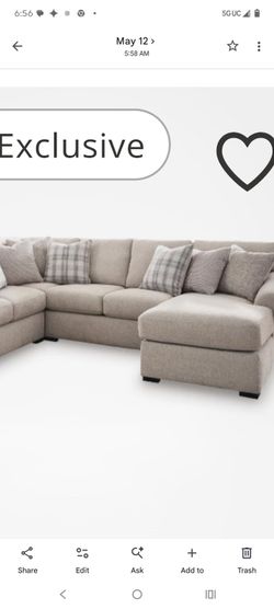 Ashley sectional sofa with ottoman 4 months old