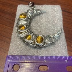 Crescent Moon Wire Wrapped 
