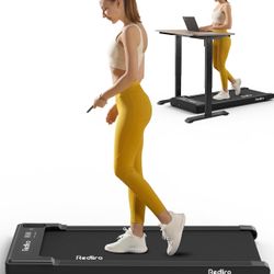 Redliro Walking Pad Treadmill Under Desk, Portable Mini Treadmill with Remote Control, Bluetooth, 265lbs Max Weight, Installation-Free Jogging Machine
