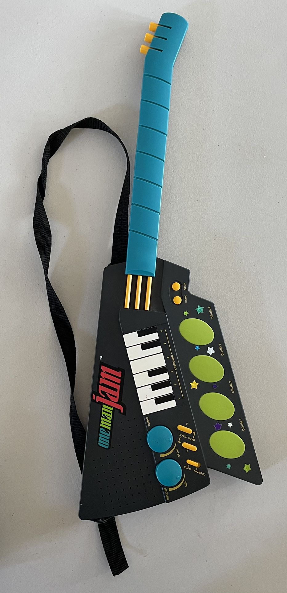 One Man Jam Electronic Guitar MGA 1996 Micro Games Vintage Musical Toy Keyboard