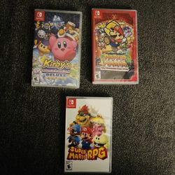 Nintendo Switch Video Games Paper Mario RPG Kirby 