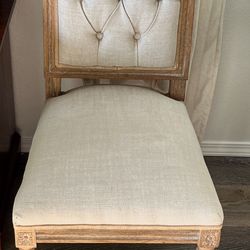 2 LINEN CHAIRS