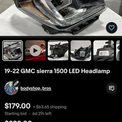 19-23 GMC sierra LED Head Lamp