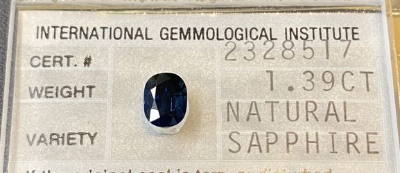Certified Natural Sapphire 