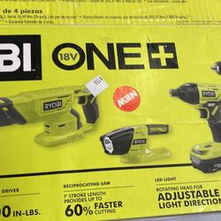 Ryobi 18v 4 tool combo kit $150 (Financing available)