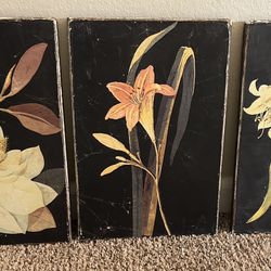 Large Wall Art Botanicals On Aged Wood Tablets (3)