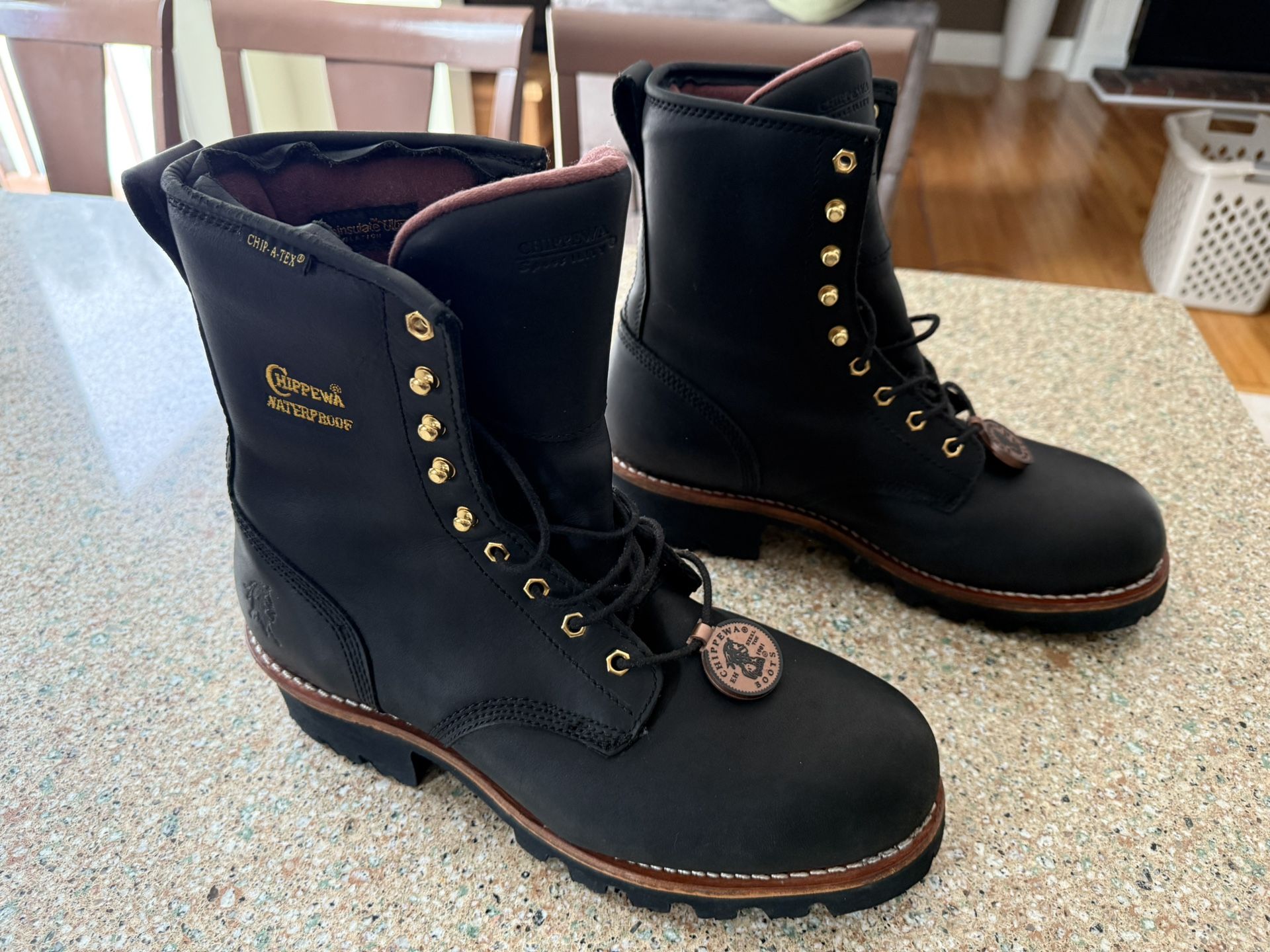 Chippewa Steel Toe Logger Work Boots Size 11 1/2