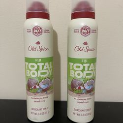 2Pack Old Spice Whole Body Deodorant Spray, Aluminum Free Total Body Deodorant, Fiji Scent, 3 oz