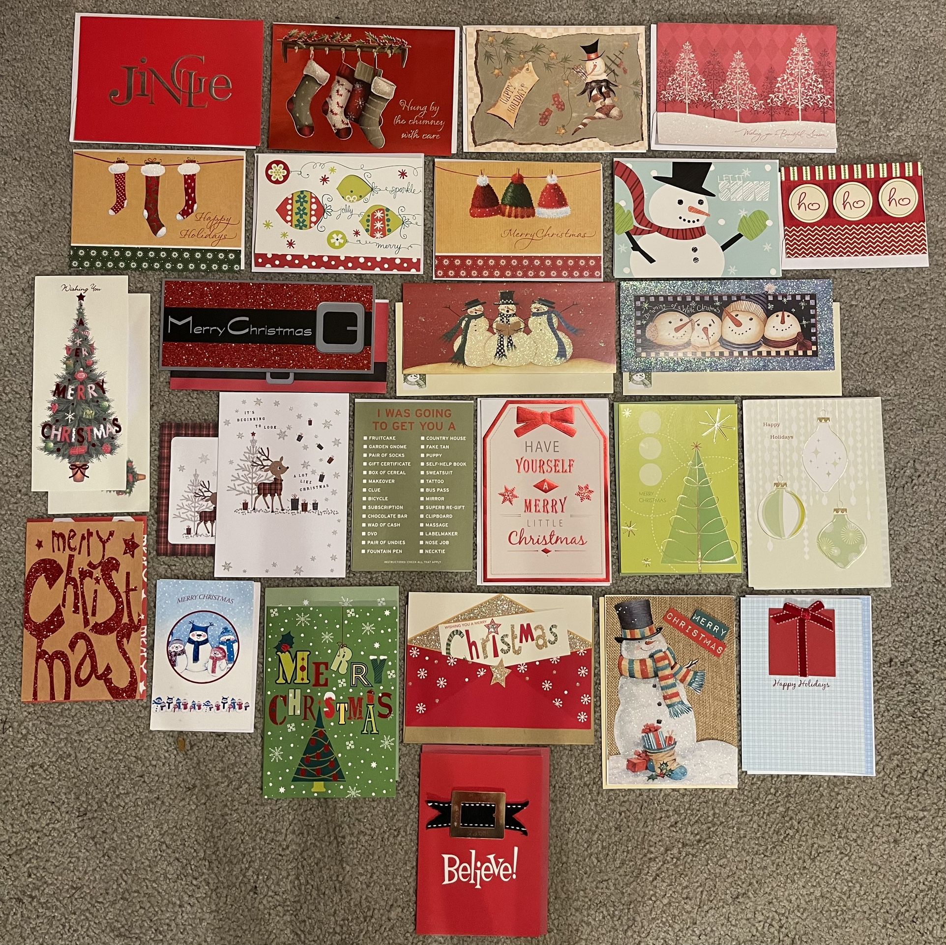 ! A Variety Of 25 wonderful quality Christmas Cards! , I took a bunch Of Different Boxes and made Up bundles! More info under description