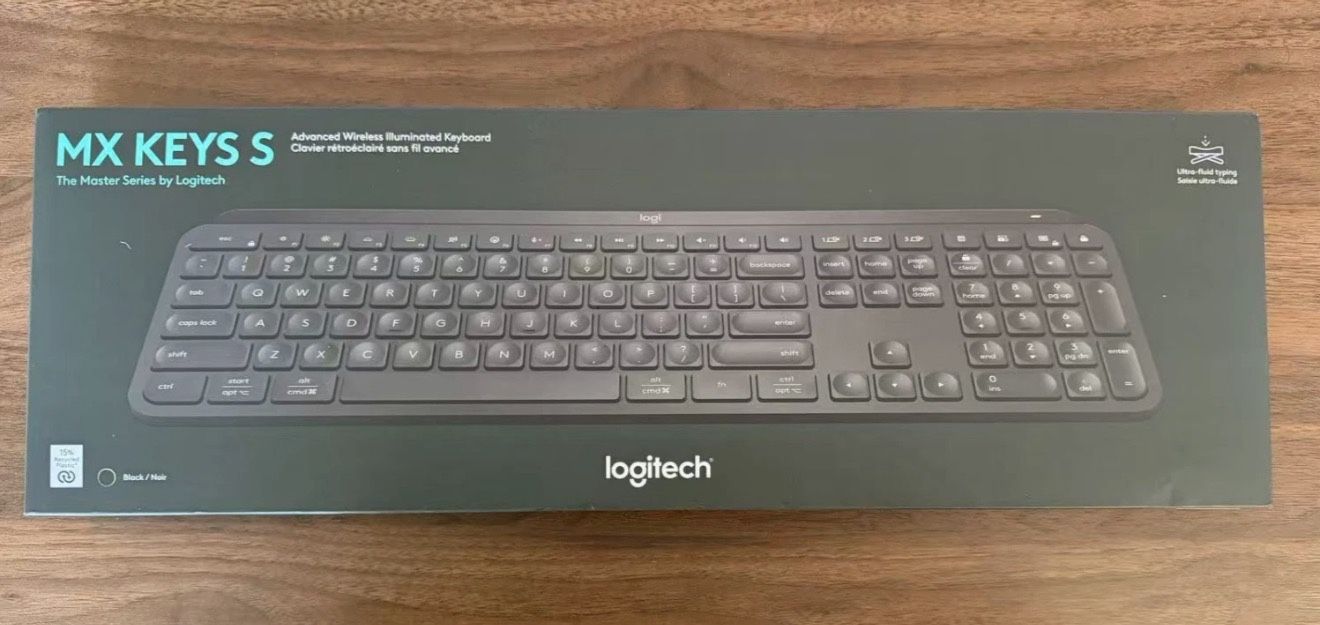 Logitech MX Keys S Wireless Keyboard Black Backlit USB C
