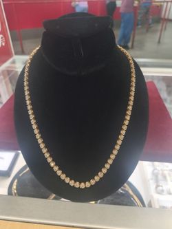 10ksolid gold diamond necklace 30.4 grams 26 Long layaway available 10% Dwon if you interested please make sure you ask for Maribel thank you