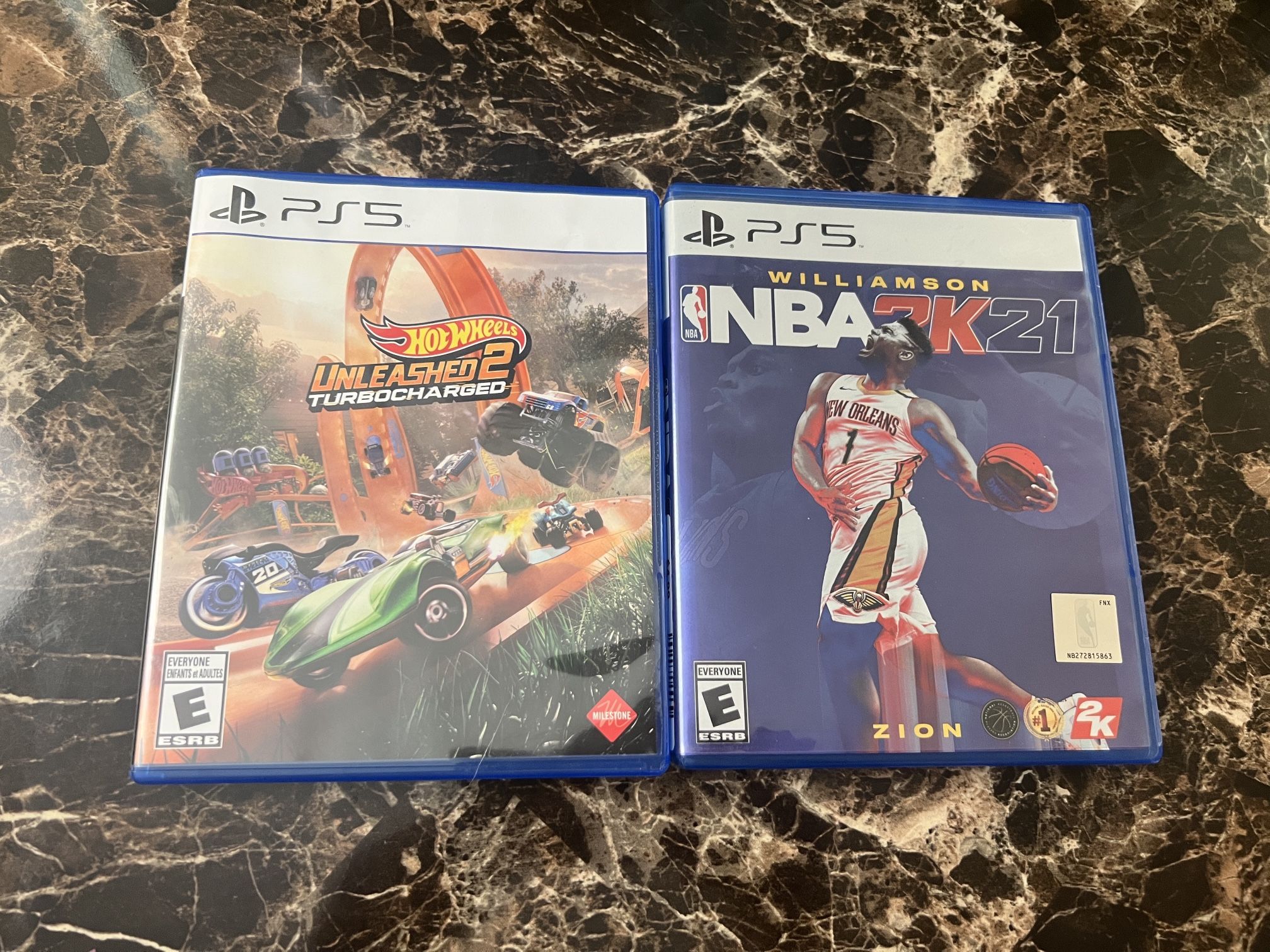 PS5 Games Hot Wheels Brand New But Opened And NBA 2K21 Slightly Used