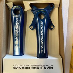 Blue 170mm Bombshell 3 Piece Cranks NIB