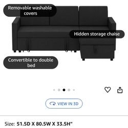 Couch With Storage And Pull Out Bed 