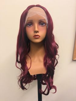 Premium synthetic front lace wig, beautiful Cherry color new Premium synthetic front lace wig, beautiful Cherry color new #3