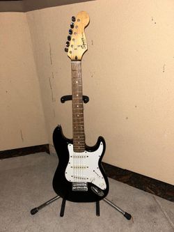 Squier Mini Electric Guitar with stand