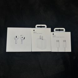 Brand New AirPods 4 (USB-C) + 20W Power Adapter Bundle