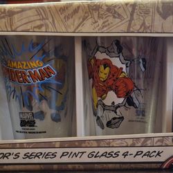 Marvel comics collector's series pint glass 4 pack