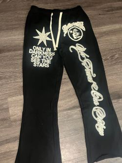 Black Graphic Flare Sweatpants
