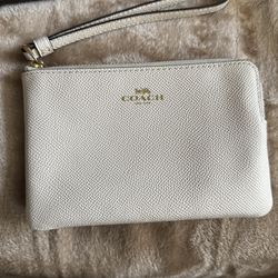 Coach Cream Wristlet