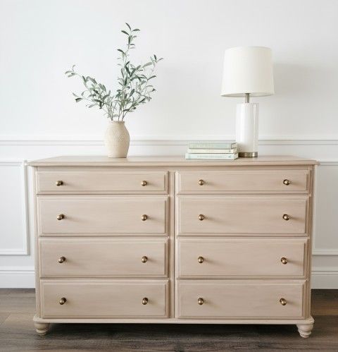 Vintage Kling Solid Wood Dresser - Light Brown Finish 