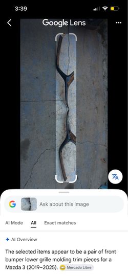 2019-2021 Mazda 3 front bumper grille molding